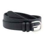 A Black, Glossy Finished Leather Belt