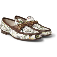 Floral Pattern Horsebit Loafer By Gucci