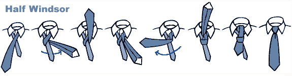 Half-Windsor Knot For Tie