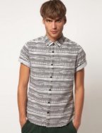 Patterned Short Sleeve Shirt
