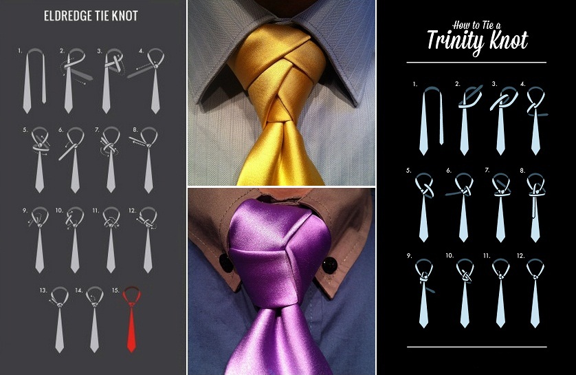 Stand out with an Eldredge or Trinity knot for your tie