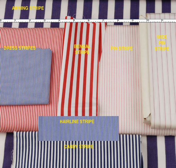 Comparing Different Stripes Patterns for Dress Shirts