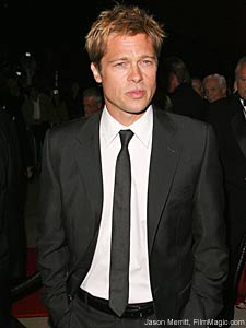 Brad Pitt Wearing A Skinny Tie