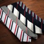 Diagonally striped tie selection