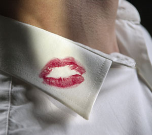 Lipstick Stain on Cotton Dress Shirt