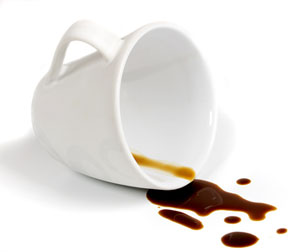 Spilt Coffee On A Coffee Date