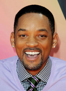 Will Smith with Oval Shape Face with Wide Spread Collar and Full Windsor Tie