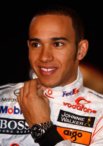 Lewis Hamilton Wearing A Tag Heuer