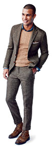 Tweed Suit with Distressed Boots - Art of Style